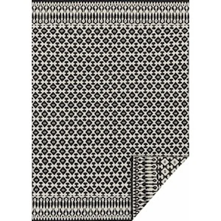 7' 9" x 9' 9" Hand Woven Ivory / Black Transitional Rectangle Rug